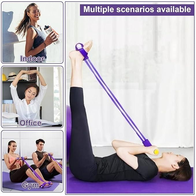 "Multi-Function Yoga Pedal Puller Resistance Band for Full-Body Fitness"