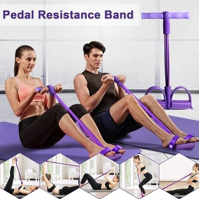 "Multi-Function Yoga Pedal Puller Resistance Band for Full-Body Fitness"